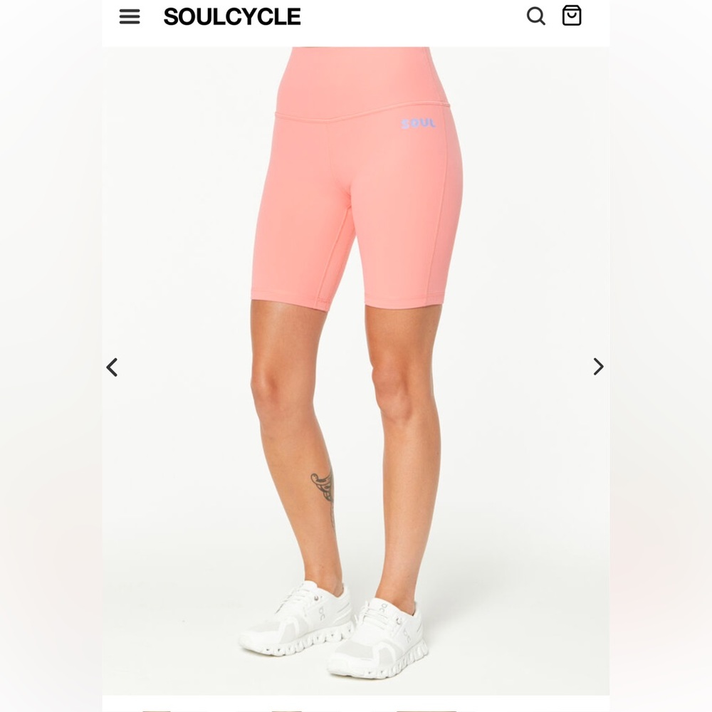 SoulCycle x lululemon align high rise short 8” raspberry cream size 6 NWOT